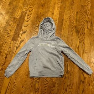 Nike just do it hoodie light blue grey color size small women’s